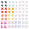 160Pcs 16 Styles Transparent Glass Beads Caps GLAA-TA0002-35-3