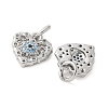 Brass Micro Pave Cubic Zirconia Charms KK-U056-34P-2