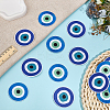 16Pcs 2 Styles Evil Eye Pattern Cloth Computerized Embroidery Iron On/Sew On Patches PATC-MA0001-34-4