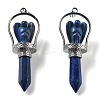 Natural Lapis Lazuli Pointed Big Pendants KK-H491-01P-03-1