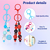 5Pcs 5 Colors Alloy & Iron Beadable Bar Keychain for DIY Crafts Jewelry Making KEYC-TA0001-28-5
