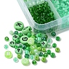 DIY Flat Round & Heart Acrylic & Glass Seed Beads Jewelry Making Findings Kits DIY-FS0006-43C-2