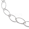 Non-Tarnish 304 Stainless Steel Horse Eye Link Chain Necklace for Men Women LS-STAS-B039-02P-2
