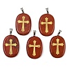 Natural Red Jasper Pendants G-S392-01H-1
