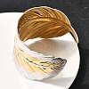 304 Stainless Steel Cuff Bangles for Women BJEW-F509-02A-G-3