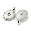 Brass with Cubic Zirconia with Sea Shell Pendants KK-Q820-19P-2