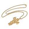 201 Stainless Steel Religion Pendant Necklaces NJEW-Z058-04G-4
