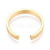 Texture 925 Sterling Silver Open Cuff Rings for Women STER-N016-53G-3