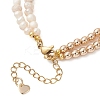 Natural Pearl & Synthetic Non-magnetic Hematite Beaded Bracelets for Women BJEW-JB13364-02-4