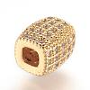Brass Micro Pave Cubic Zirconia Beads ZIRC-F062-14G-2
