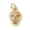 Brass Micro Pave Cubic Zirconia Charms KK-I383-08G-04-1