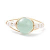 4Pcs 4 Style Natural Genmstone Wire Wrapped Finger Ring RJEW-TA00022-7