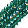 Electroplate Transparent Glass Beads Strands EGLA-A046-01C-23-1