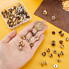 40Sets 4 Colors Alloy Screw Clasps BUTT-PH0001-30B-3