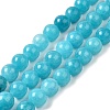 Natural Dyed White Jade Beads Strands G-M402-C03-03-2