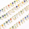 3.28 Feet Handmade Glass Beaded Chains X-CHC-I029-09J-3