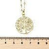 Brass Micro Pave Clear Cubic Zirconia Tree of Life Pendants NJEW-H066-01A-G-3