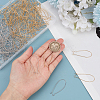 200Pcs 2 Colors Brass Hoop Earrings Findings Kidney Ear Wires KK-SP0001-30-3
