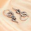 316 Surgical Stainless Snake Hoop Earrings EJEW-C160-15AS-5