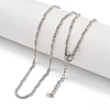 Non-Tarnish 201 Stainless Steel Snake Chain Necklaces NJEW-R266-01P-2
