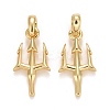 Rack Plating Real 18K Gold Plated Brass Pendants KK-E271-04G-1