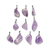 Natural Lavender Amethyst Pendants G-Z072-01P-1
