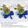 2Pcs Silk Cloth Flower Boutonniere Brooch JEWB-CP0001-42-6