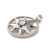 Brass Micro Pave Cubic Clear Zirconia Pendants KK-P260-27A-P-2