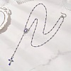 304 Stainless Steel Rosary Bead Necklaces NJEW-JN05775-5