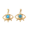 Synthetic Turquoise Eye Pendants STAS-L280-16G-1