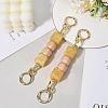 2Pcs Square Resin Beaded Bag Extension Chains PURS-GF0001-07B-3