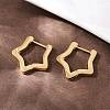 304 Stainless Steel Star Hoop Earrings EJEW-I320-26G-02-3