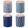 4 Rolls 4 Colors 4-Ply Polycotton Cord with Metallic Thread OCOR-TA0003-06B-1