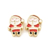 Christmas Brass Enamel Beads KK-I474-G28-1