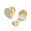 Rack Plating Brass Micro Pave Cubic Zirconia Hoop Earring EJEW-C086-03G-2