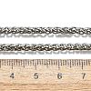 Tarnish Resistant Trendy Men's 201 Stainless Steel Wheat Chain Necklaces NJEW-L043A-45P-3