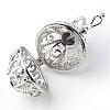 Rack Plating Brass Cage Pendants KK-S751-015P-3