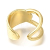 Rack Plating Brass Open Cuff Rings for Women RJEW-M022-16G-3