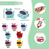  14Pcs 7 Colors Cattle Silicone Beads SIL-TA0001-55-3