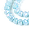 Anti-Tarnish Electroplate Rondelle Glass Beads Strands EGLA-T021-6mm-17-07-3