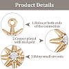 20Pcs Brass Pave Clear Cubic Zirconia Connector Charms KK-GO0001-67-3