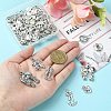 45Pcs 9 Styles Tibetan Style Alloy Pendants TIBEP-CJ0002-74-4