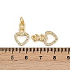 Brass Micro Pave Clear Cubic Zirconia Pendants ZIRC-I367-14G-04-3