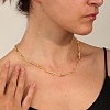 201 Stainless Steel Minimalist Paperclip Chain Necklaces for Women PQ9782-4