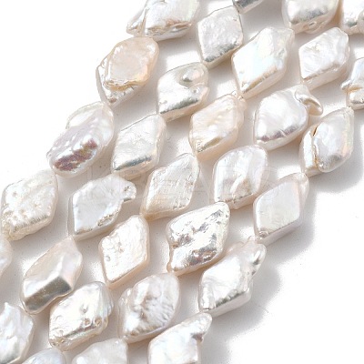 Natural Baroque Keshi Pearl Beads Strands PEAR-P064-12A-01A-1