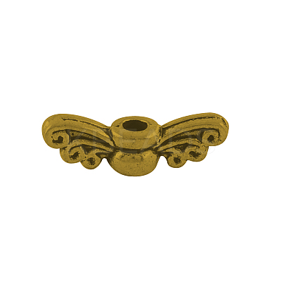 Tibetan Style Alloy Fairy Wing Beads TIBEB-6007-AG-LF-1