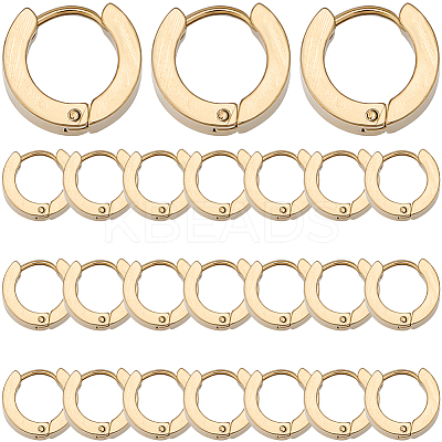 12Pairs 304 Stainless Steel Huggie Hoop Earrings EJEW-SC0001-56-1