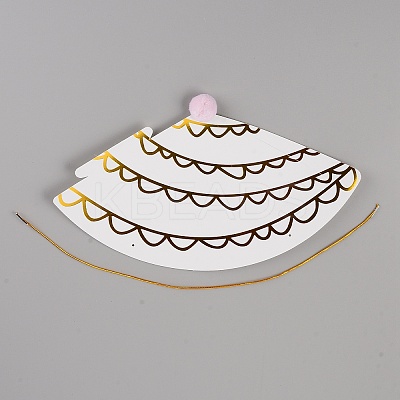 Paper Pompon Party Hats AJEW-WH0223-06B-1