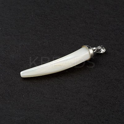 Natural Trochid Shell/Trochus Shell Pendants SSHEL-M021-11-1