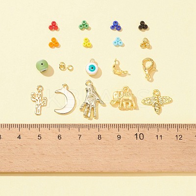 DIY Evil Eye Bracelet Necklace Making Kit DIY-FS0004-28-1